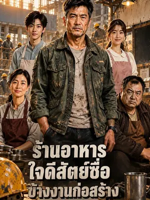 ร้านอาหารใจดีสัตย์ซื่อข้างงานก่อสร้าง