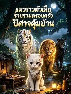 แมวขาวตัวเล็กรวบรวมครอบครัวปีศาจคุ้มบ้าน
